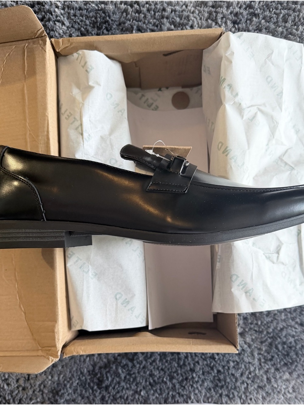 Men’s Black Leather Slip-On Loafers🔥brand new🔥 - Picture 4 of 5